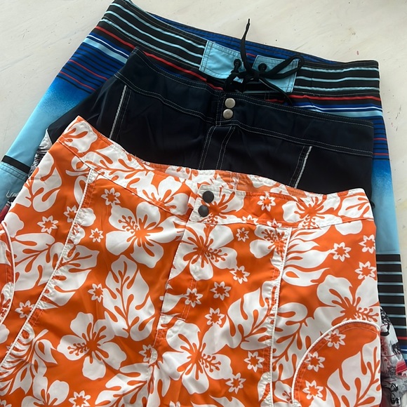 3 sets of swim trunks 34” waist/Medium - Picture 1 of 9